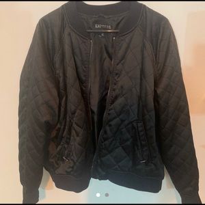 Express black bomber jacket